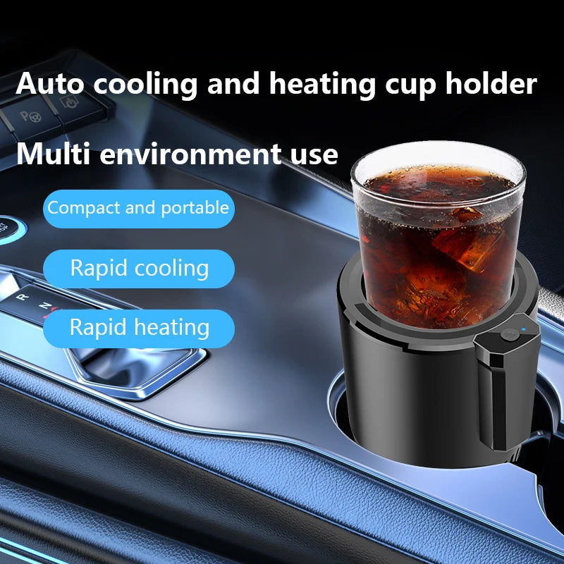 2 In 1 Car Warmer Cooling Cup 12V-24V Smart Car Heating Cooling Cup Touch Screen with Temperature Display for Home Travel Summer