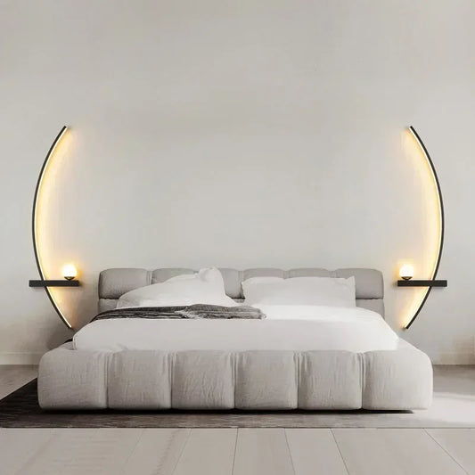 Modern LED Wall Lamps Minimalist Stripes Wall Sconce Decorative for Bedroom Bedside Home Living Room Background Lighting Luster